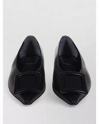 Roger Vivier - Leather Pointed-Toe Ballerina Pumps - Lyst