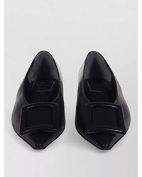 Roger Vivier - Leather Pointed-Toe Ballerina Pumps - Lyst