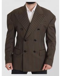 Dolce & Gabbana - Pinstripe Double Breasted Tailored Blazer - Lyst