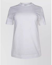 Brunello Cucinelli - Cotton Ribbed Crew-Neck Short-Sleeve T-Shirt - Lyst