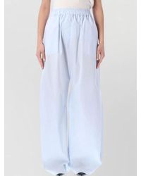 Thelatest - Cotton Wide-Leg Trousers - Lyst