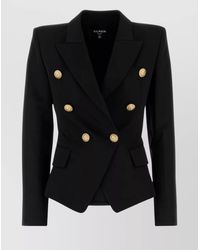 Balmain - Double-Breasted Wool Blazer - Lyst