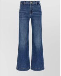 7 For All Mankind - Wide-Leg Jeans With Faded Wash And Belt Loops - Lyst