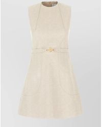 Patou - Cotton Logo Embroidered Mini Dress - Lyst
