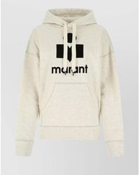 Isabel Marant - Cotton Blend Mansel Logo Print Hoodie - Lyst
