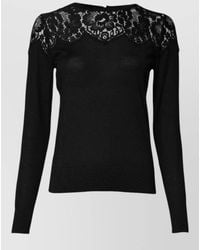 Dolce & Gabbana - Cashmere Silk Lace-Trim Jumper - Lyst