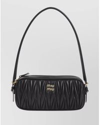 Miu Miu - Lamb Leather Matelassé Shoulder Bag - Lyst