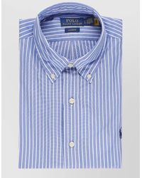 Ralph Lauren - Striped Cotton Shirt Straight Cut Long Sleeves - Lyst
