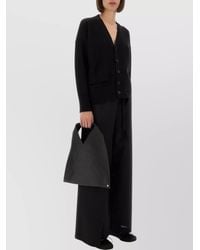 MM6 by Maison Margiela - Relaxed-Fit Wool Knit Cardigan - Lyst
