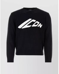 DSquared² - Virgin Wool Logo-Print Crew-Neck Jumper - Lyst
