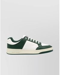 Saint Laurent - Leather Sneakers Logo Sl/61 - Lyst