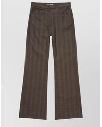 Acne Studios - Wool Blend Checked Flared Suit Trousers - Lyst