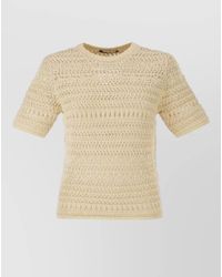 Fabiana Filippi - Crochet Knitwear Top Round Neck Short Sleeves - Lyst