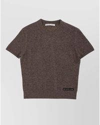 Alexander Wang - Knit Logo Crew Neck Short Sleeve Top - Lyst