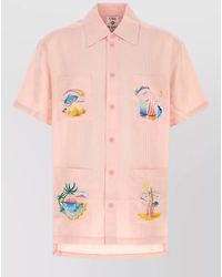 CASABLANCA - Viscose Linen Shirt - Lyst