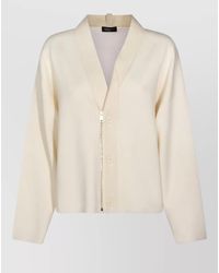 Fabiana Filippi - Crewneck Knit Long Sleeves Ribbed Buttons Collar - Lyst