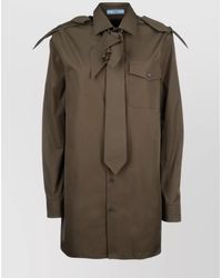 Prada - Shirts With Epaulettes And Front Pocket - Lyst