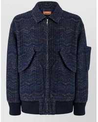Missoni - Cashmere Zigzag Bomber Jacket - Lyst