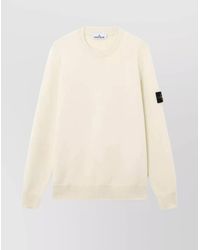 Stone Island - Wool Crewneck Ribbed Jumper - Lyst