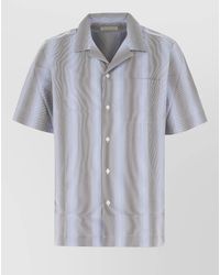 Dries Van Noten - Poplin Shirt Short Sleeves Striped Pocket - Lyst