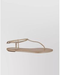 Rene Caovilla - Crystal-Embellished Satin Flat Sandals - Lyst