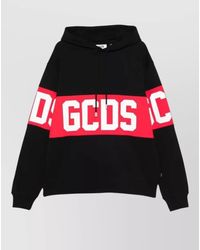 Gcds - Logo Stripe Hooded Sweater Long Sleeves - Lyst