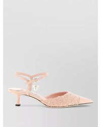Jimmy Choo - Textured Pointed Toe Pumps - Lyst