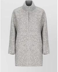 Peserico - Ribbed Collar Sequin Coat - Lyst