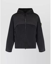 Stone Island - Windbreaker With Hood And Elastic Cuffs - Lyst