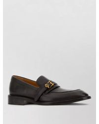 Versace - Leather Loafers Round Toe Tone Hardware - Lyst