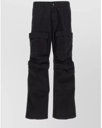 DIESEL - Cargo Style Trousers With Button And Zipper Accents - Lyst