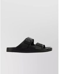 Balenciaga - Leather Flat Sole Open Toe Slippers - Lyst