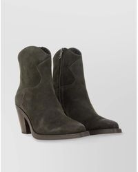 Ash - Suede Ankle Boot Pointed Toe - Lyst