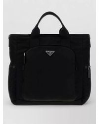 Prada - Fabric Tote Bag Top Handles Shoulder Strap - Lyst