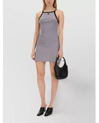 Courreges - Cotton Logo Mini Dress - Lyst