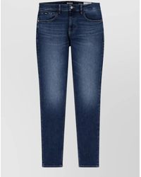BOSS - Denim Trousers Faded Effect Belt Loops Five Pockets - Lyst