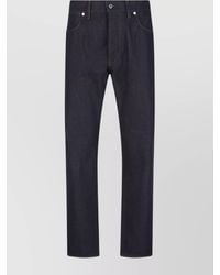 Stone Island - Five-Pocket Trousers With Belt Loops And Contrast Stitching - Lyst