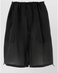 Yohji Yamamoto - Jersey Bermuda Shorts Knee Length Sheer - Lyst