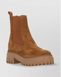 Hogan - Chunky Sole Ankle Boots With Suede Finish - Lyst