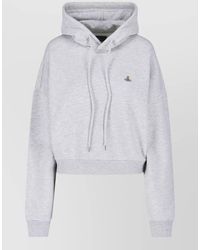 Vivienne Westwood - Hooded Knit Sweatshirt Drawstring Ribbed Cuffs Hem - Lyst