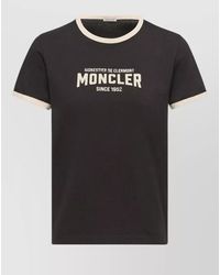 Moncler - Printed Cotton Crew Neck T-Shirt - Lyst
