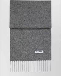 Jil Sander - Long Rectangular Scarf Fringe Detail Edges - Lyst