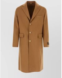 Gucci - Blend Wool Coat Notch Lapel - Lyst