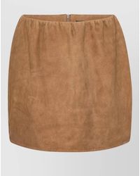 ROTATE BIRGER CHRISTENSEN - Suede Mini Skirt - Lyst