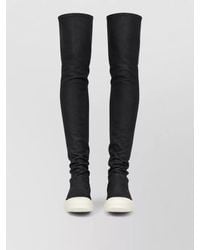 Rick Owens - Denim Draped High-Top Sneakers - Lyst