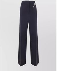 Prada - Wool Wide-Leg Trousers - Lyst