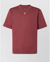 Fendi - Cotton Logo-Embellished Regular-Fit Crew-Neck T-Shirt - Lyst