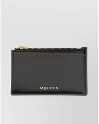McQueen - Leather Zipped Cardholder - Lyst
