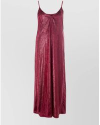 Lardini - Velvet Maxi Dress - Lyst