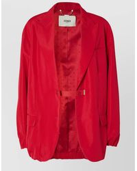 Fendi - Collared Jacket Elasticated Cuffs Front Pockets - Lyst
